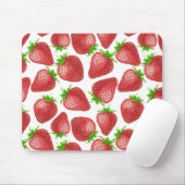 Waterverf aardbeien muismat (Met muis)