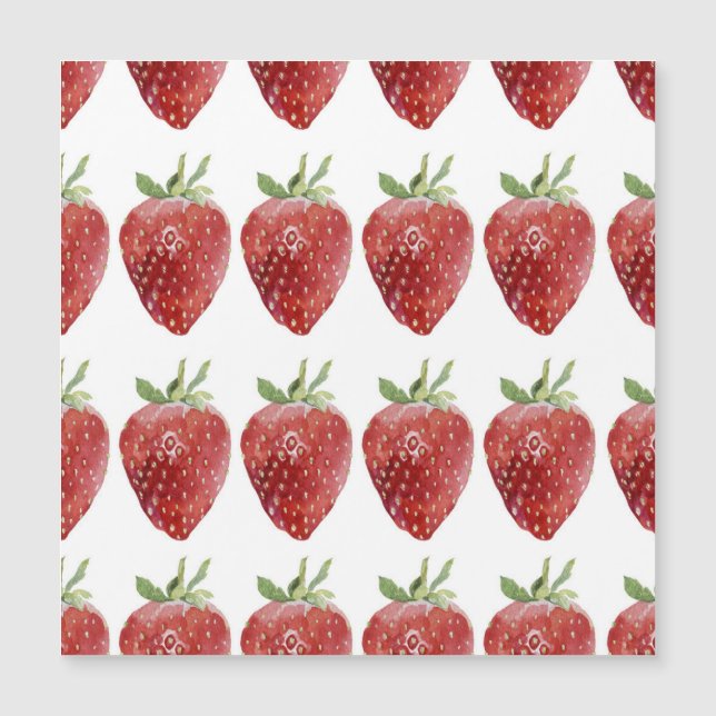 Waterverf aardbeien: naadloos patroon (Voorkant)