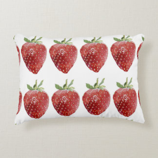 Waterverf aardbeien: naadloos patroon accent kussen