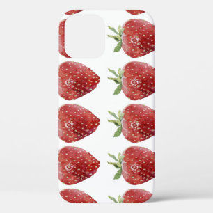 Waterverf aardbeien: naadloos patroon Case-Mate iPhone case