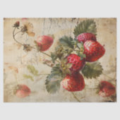 Waterverf Aardbeien op perkament Decoupage Tissuepapier (Voorkant)