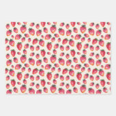 Waterverf Aardbeien Pattern Hand-Painted Boho Inpakpapier Vel (Voorkant 2)