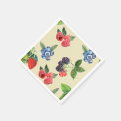 Waterverf Aardbeien Raspberry Currant Patroon Servet (Hoek)