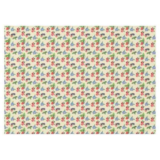 Waterverf Aardbeien Raspberry Currant Patroon Tafelkleed (Voorkant (Horizontaal))