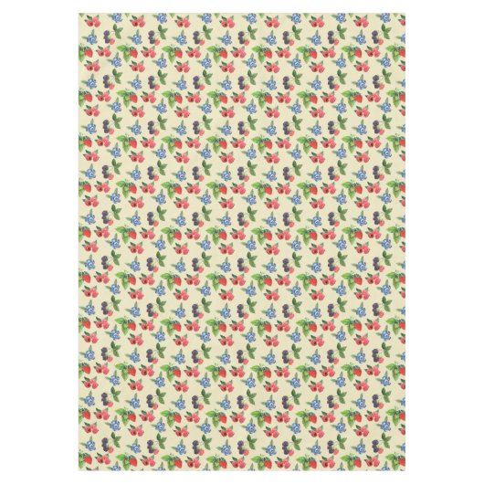 Waterverf Aardbeien Raspberry Currant Patroon Tafelkleed (Voorkant)