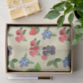 Waterverf Aardbeien Raspberry Currant Patroon Tissuepapier (Geschenk)