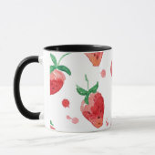 Waterverf aardbeien Roze en rode gekleurde bessen Mok (Links)
