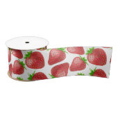 Waterverf aardbeien satijnen lint (Spoel)