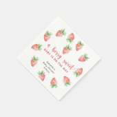 Waterverf aardbeien servet (Hoek)