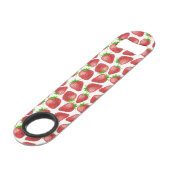 Waterverf aardbeien speed flessenopener (Achterkant Gekanteld)