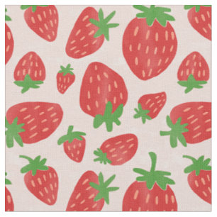 Waterverf aardbeien stof