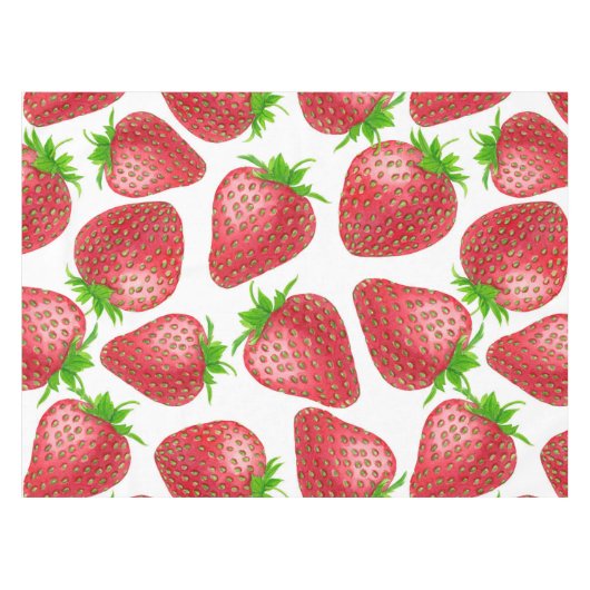 Waterverf aardbeien tafelkleed (Voorkant (Horizontaal))