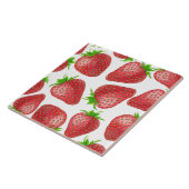 Waterverf aardbeien tegeltje (Zijkant)