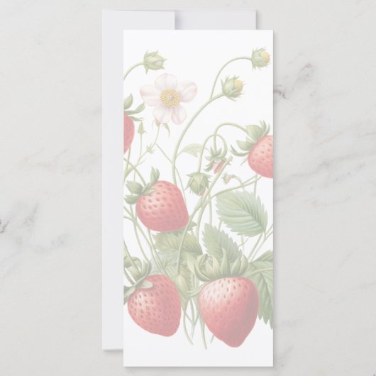 Waterverf Aardbeien Trouwprogramma (Achterkant)