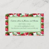 Waterverf aardbeien vruchtenjam cake bakkerij visitekaartje (Achterkant)