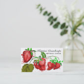 Waterverf aardbeien vruchtenjam cake bakkerij visitekaartje (Staand voorkant)