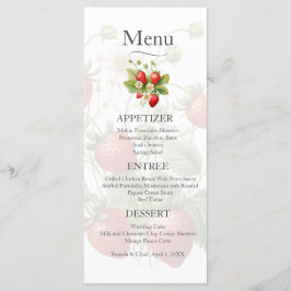 Waterverf Aardbeien Wedding Menu