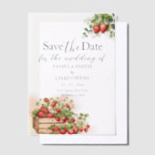 Waterverf Aardbeien Wedding Save the Date Vellum Uitnodigingen (Offset)