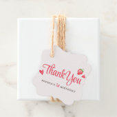 Waterverf aardbeienbes Eerste Verjaardag Bedankjes Labels (In situ)