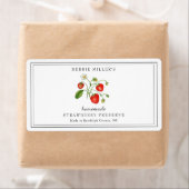 Waterverf Aardbeienjam / Jam Etiket (Insitu)