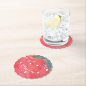Waterverf aardbeienpapier Bord Kartonnen Onderzetters (Insitu)