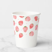 Waterverf aardbeienpapierbekertjes papieren bekers (Achterkant)