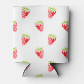 Waterverf aardbeienpatroon blikjeskoeler (Voorkant)