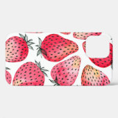 Waterverf aardbeienpatroon. Case-Mate iPhone case (Achterkant (horizontaal))