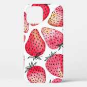 Waterverf aardbeienpatroon. Case-Mate iPhone case (Achterkant)