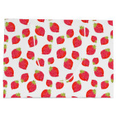 Waterverf aardbeienpatroon groot cadeauzakje (Achterkant)