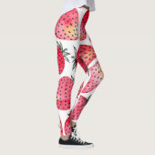 Waterverf aardbeienpatroon. leggings (Rechts)
