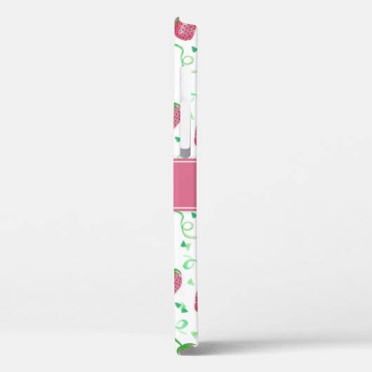 Waterverf aardbeienpatroon met monogram Case-Mate iPhone case (Achterkant / Links)