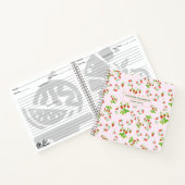 Waterverf Aardbeienpatroon op Blush Pink Notitieboek (Binnen)