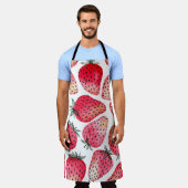 Waterverf aardbeienpatroon. schort (Gedragen)