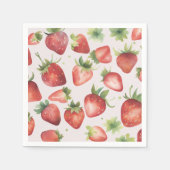 Waterverf aardbeienpatroon servet (Voorkant)