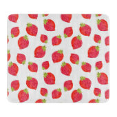 Waterverf aardbeienpatroon snijplank (Voorkant)