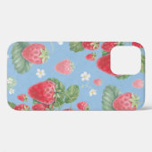 Waterverf-aardbeipatroon Case-Mate iPhone Case (Achterkant (horizontaal))