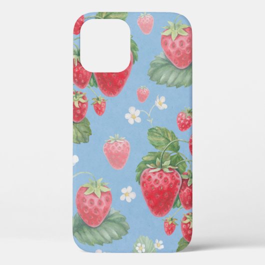 Waterverf-aardbeipatroon Case-Mate iPhone Case (Achterkant)