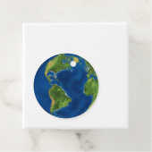 Waterverf Aarde wereldbol geografie grappige 3D il Bedankjes Labels (In situ)