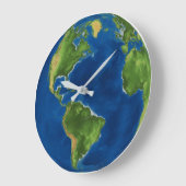 Waterverf Aarde wereldbol geografie grappige 3D il Grote Klok (Hoek)