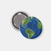Waterverf Aarde wereldbol geografie grappige 3D il Magneet (Voorkant / Achterkant)