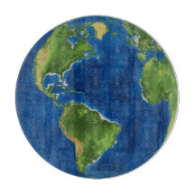 Waterverf Aarde wereldbol geografie grappige 3D il