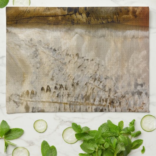 Waterverf aardtoon - Bruin Warm Earth Tones Fern Theedoek (Gevouwen)