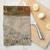 Waterverf aardtoon - Bruin Warm Earth Tones Fern Theedoek (Quarter Fold)