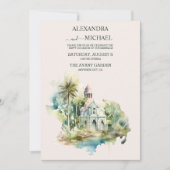 Waterverf Aardzeggende bruiloft Kaart (Voorkant)