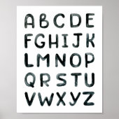 Waterverf ABC's alfabet Poster (Voorkant)
