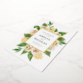 Waterverf abrikoos Engels Rozen Save The Date Folie Uitnodiging (Gedraaid)