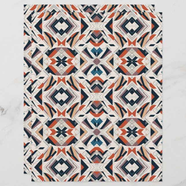 Waterverf Abstract 10 plakboek papier (Voorkant / Achterkant)