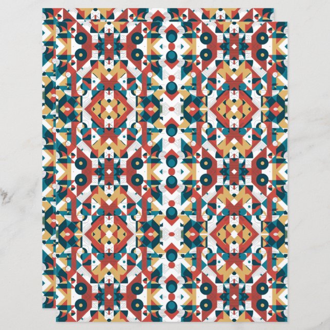 Waterverf Abstract 17 plakboek papier (Voorkant / Achterkant)