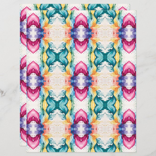 Waterverf Abstract 22 plakboek papier (Voorkant / Achterkant)